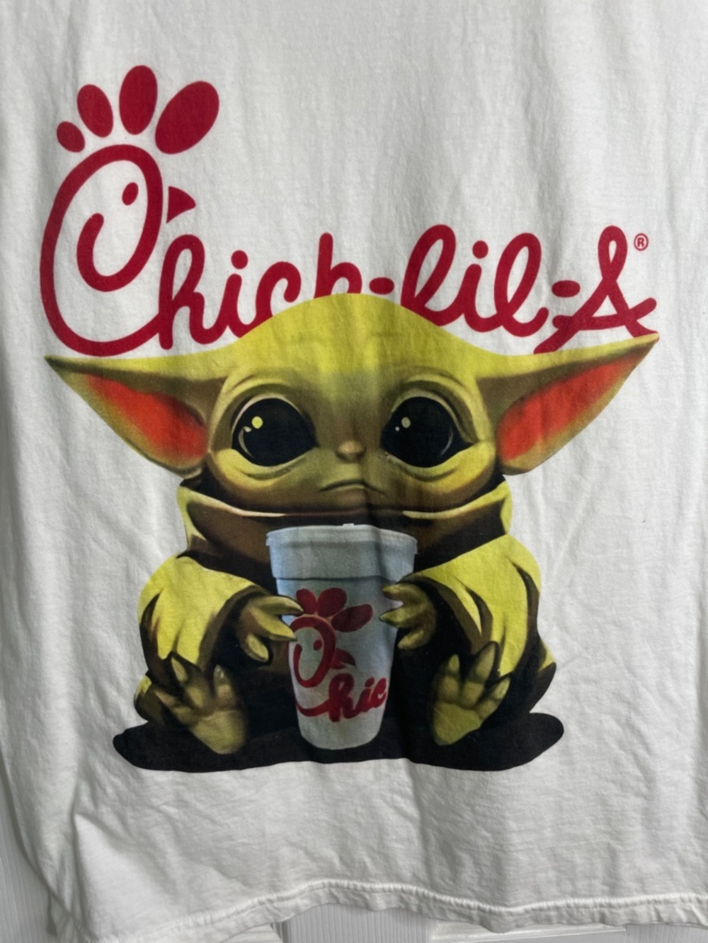 Chick-fil-a Grogu Tee Shirt White Size Medium
